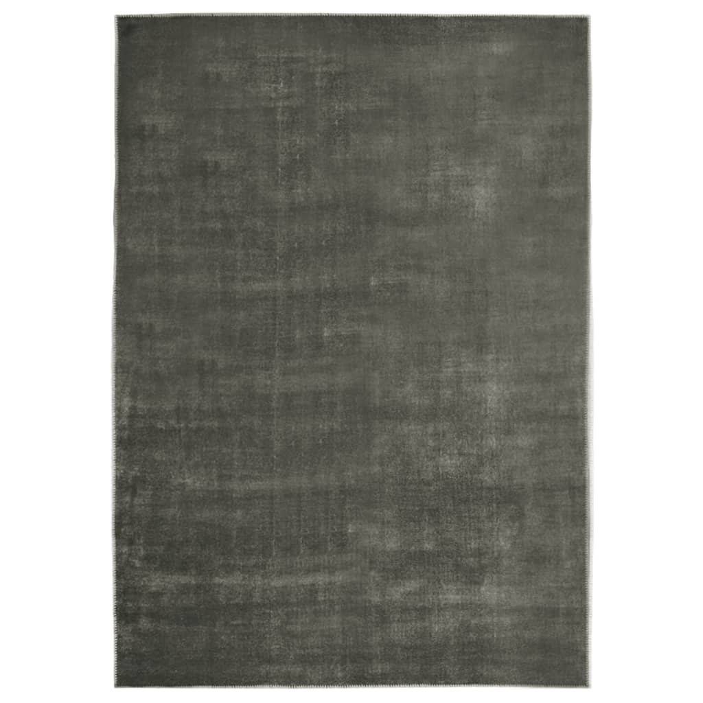 vidaXL Vloerkleed wasbaar opvouwbaar 140x200 cm polyester antraciet