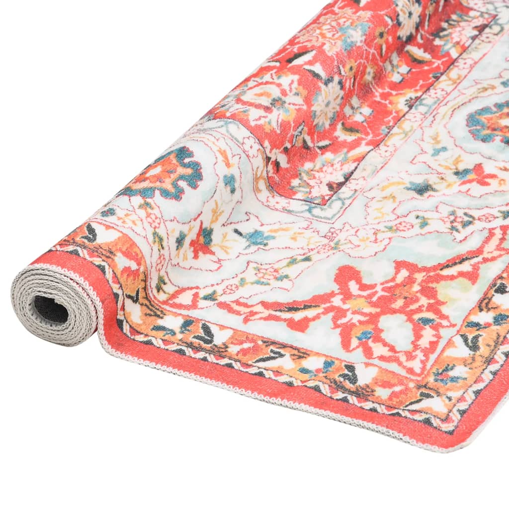 vidaXL Vloerkleed bedrukt wasbaar 120x170 cm polyester meerkleurig