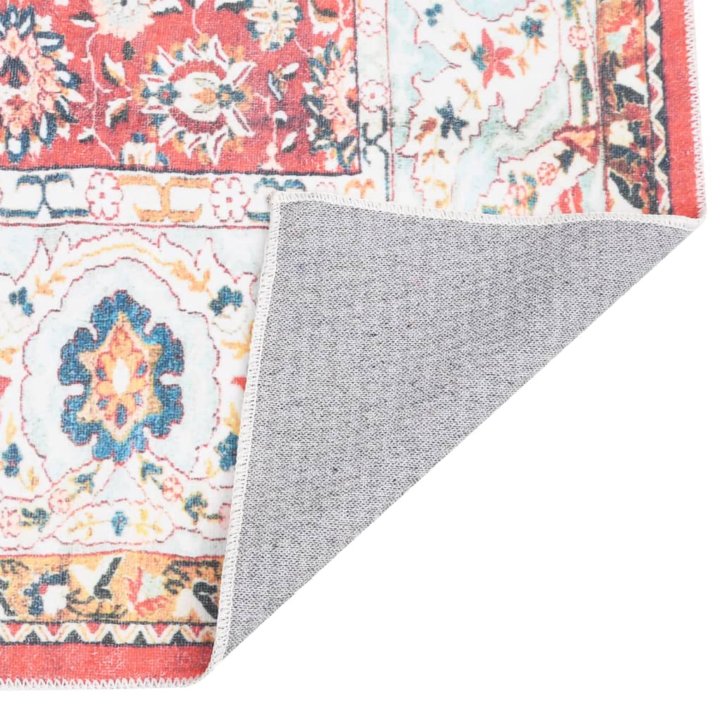vidaXL Vloerkleed bedrukt wasbaar 120x170 cm polyester meerkleurig