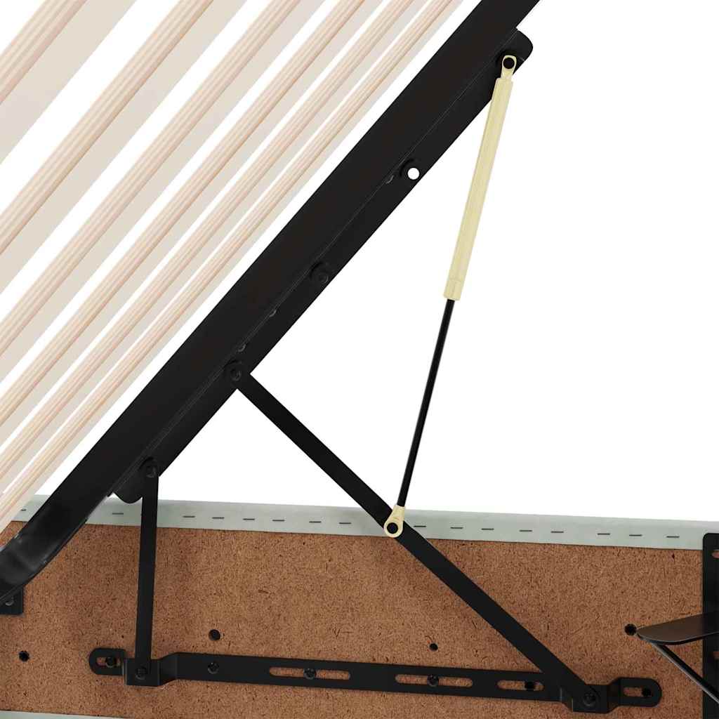 vidaXL Bed met LED -striplichten Lichtgrijs 120 x 200 cm Fluweel
