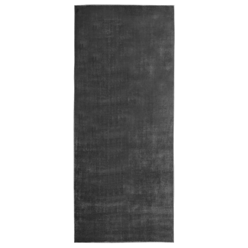 vidaXL Tapijtloper wasbaar opvouwbaar 80x300 cm polyester antraciet