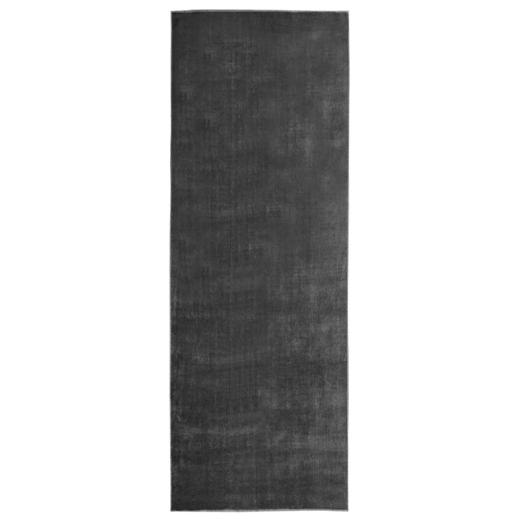 vidaXL Tapijtloper wasbaar opvouwbaar 80x300 cm polyester antraciet