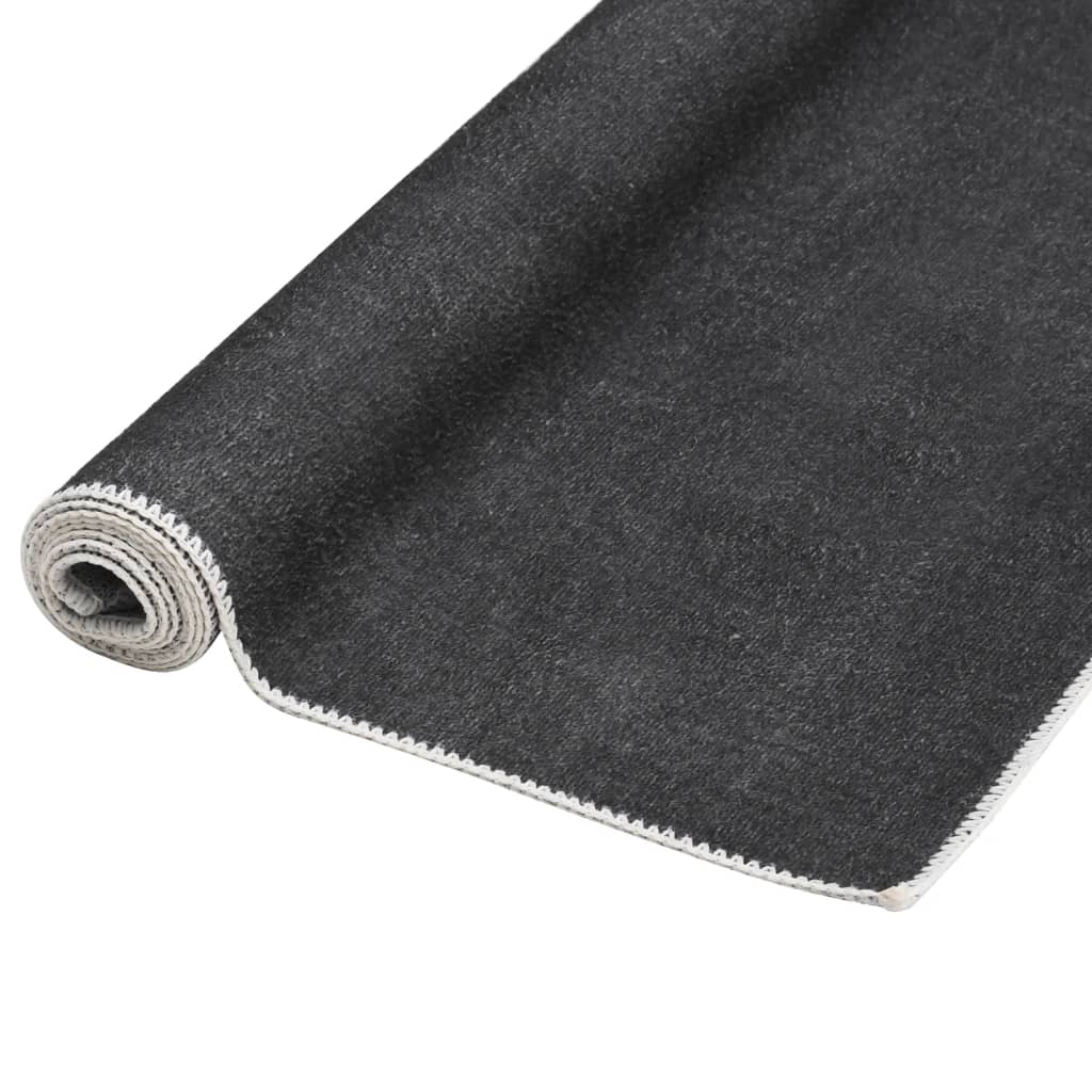 vidaXL Tapijtloper wasbaar opvouwbaar 80x300 cm polyester antraciet