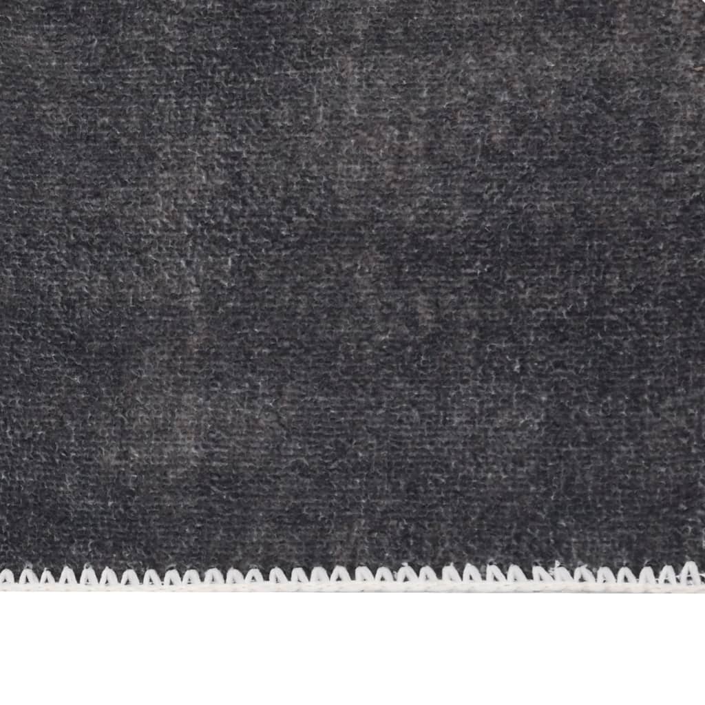 vidaXL Tapijtloper wasbaar opvouwbaar 80x300 cm polyester antraciet