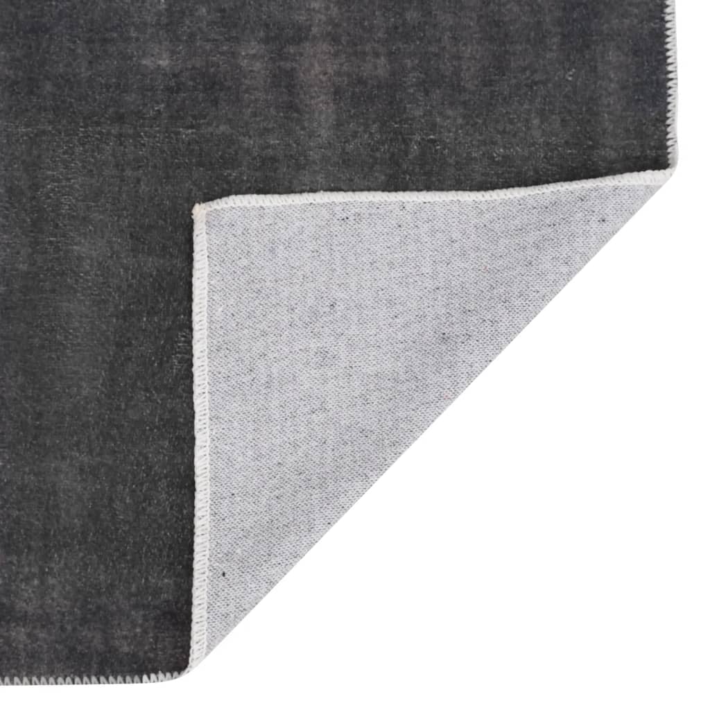 vidaXL Tapijtloper wasbaar opvouwbaar 80x300 cm polyester antraciet