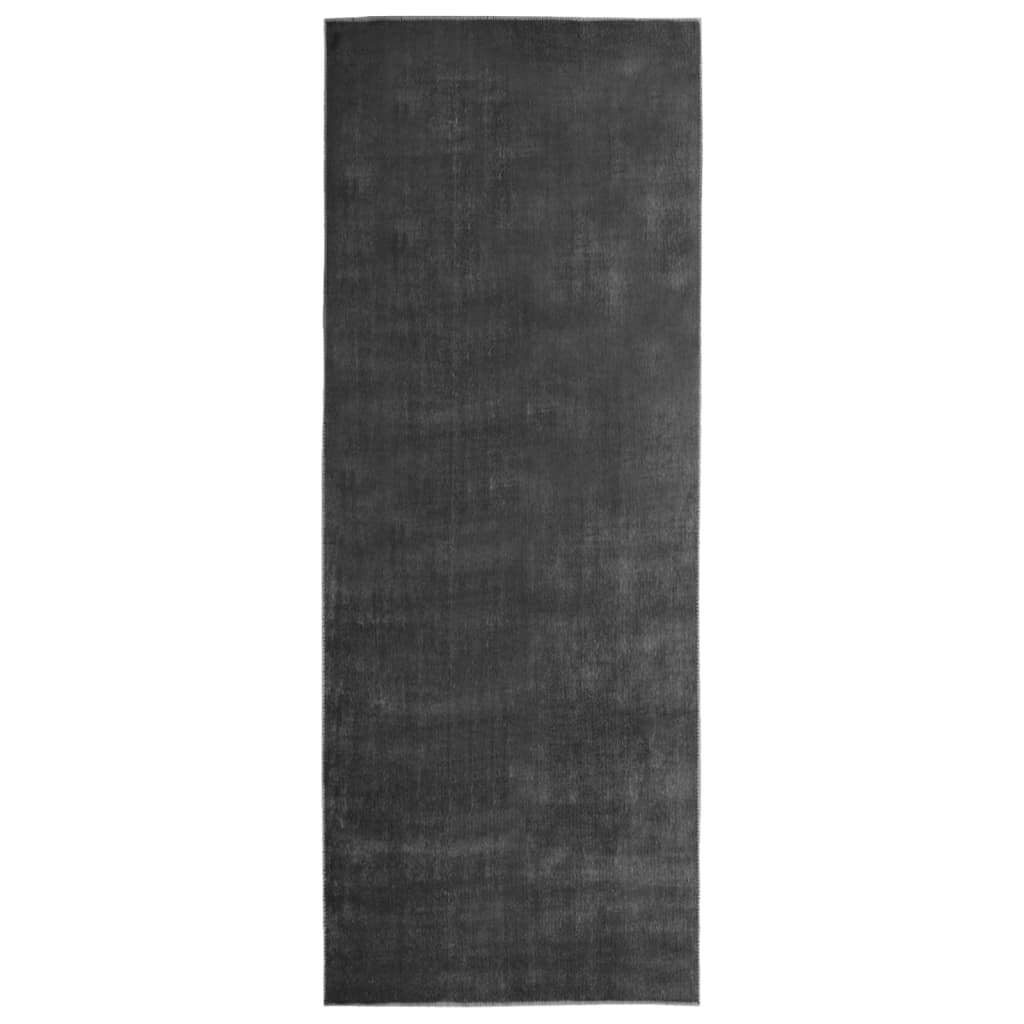 vidaXL Tapijtloper wasbaar opvouwbaar 80x300 cm polyester antraciet