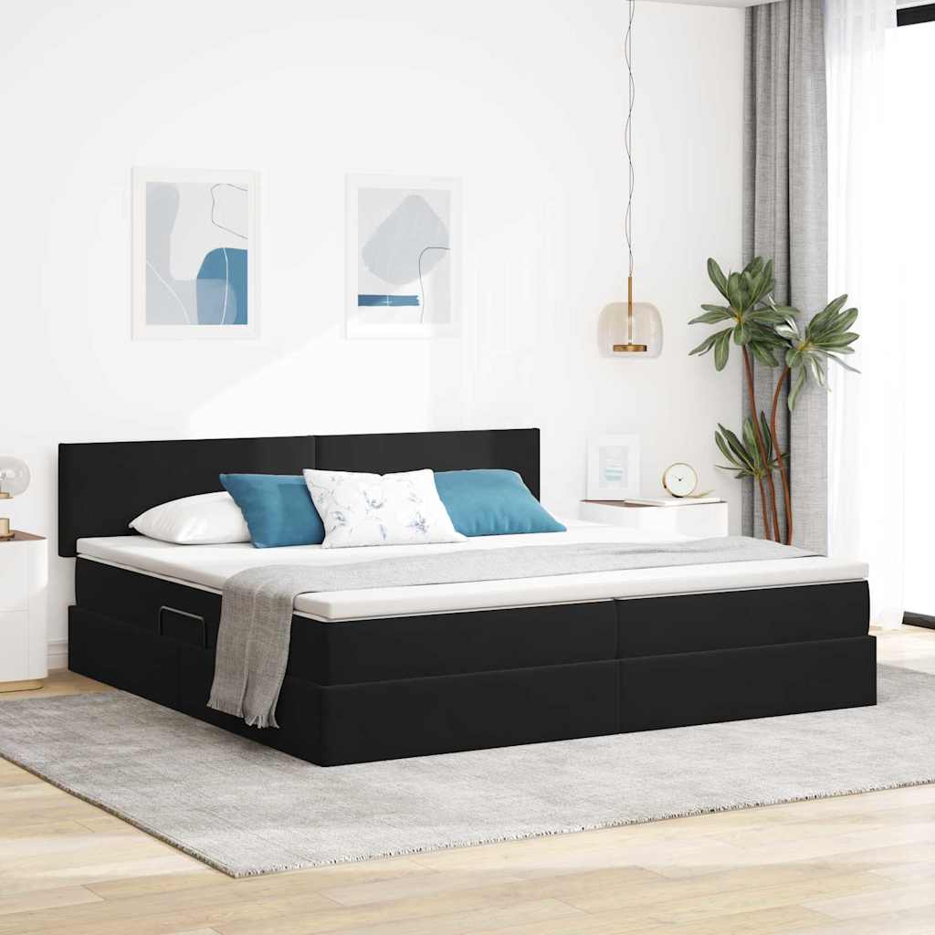 vidaXL Bed met LED -striplichten Lichtgrijs 120 x 200 cm Fluweel