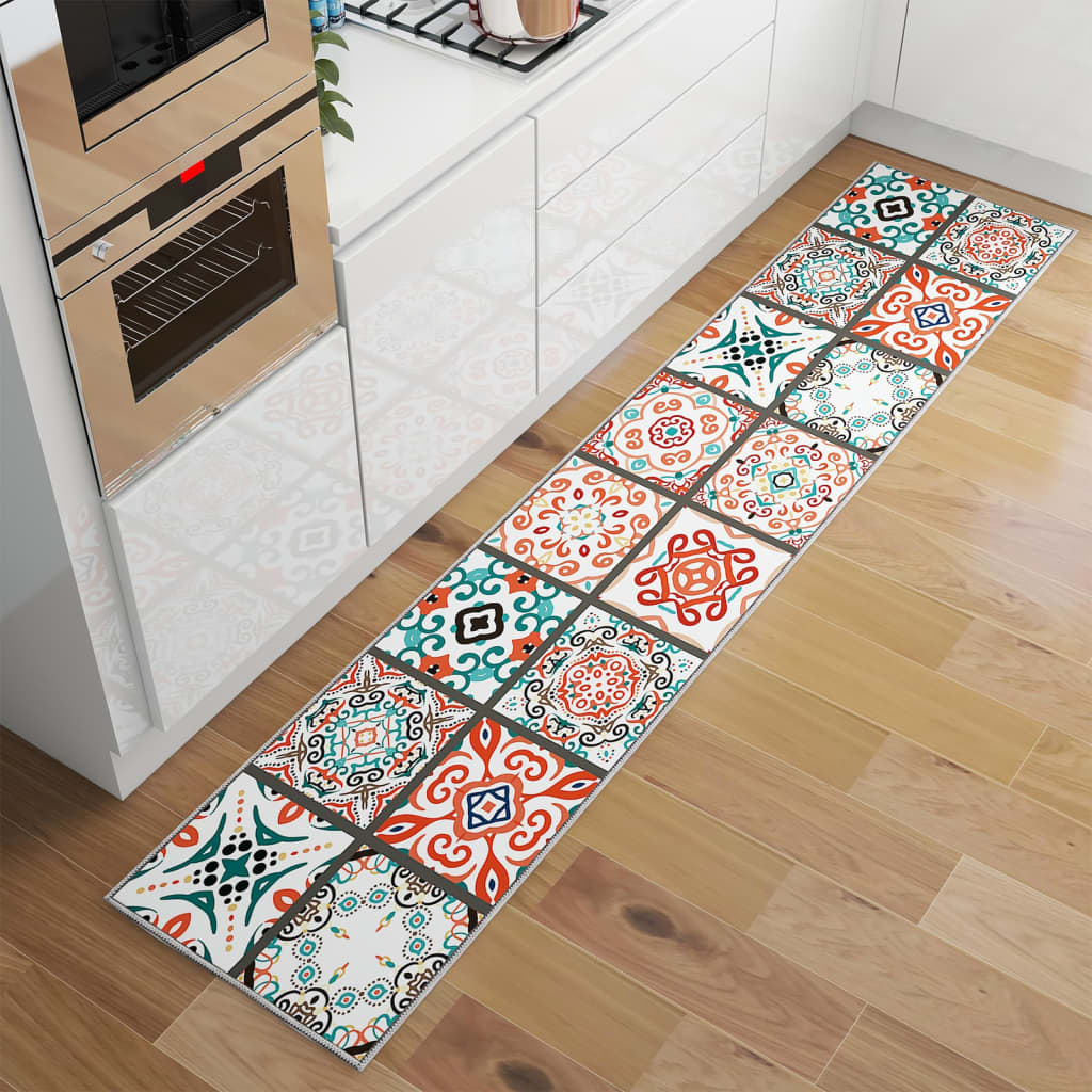 vidaXL Tapijtloper bedrukt wasbaar opvouwbaar 60x300 cm polyester