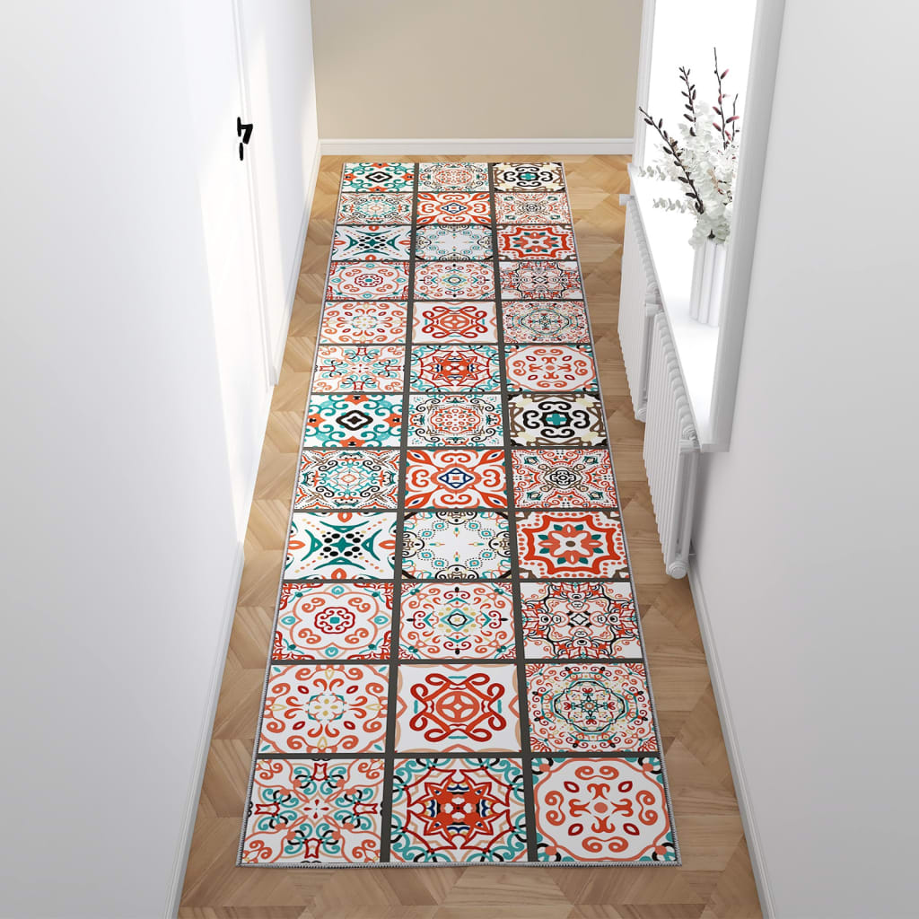 vidaXL Tapijtloper bedrukt wasbaar opvouwbaar 60x300 cm polyester