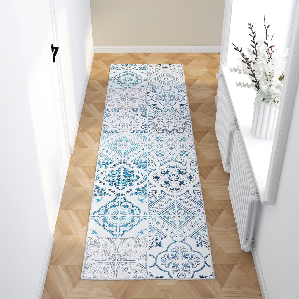 vidaXL Tapijtloper bedrukt wasbaar opvouwbaar 60x300 cm polyester