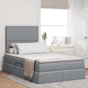 vidaXL Opslag bed met matras Lichtgrijs 120 x 190 cm Nep Leer