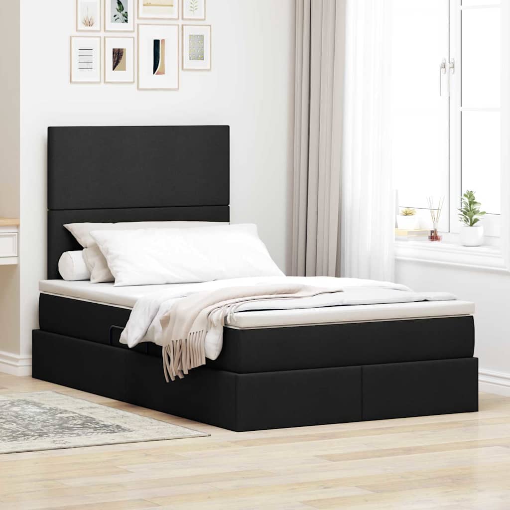 vidaXL Opslag bed met matras Lichtgrijs 120 x 190 cm Nep Leer