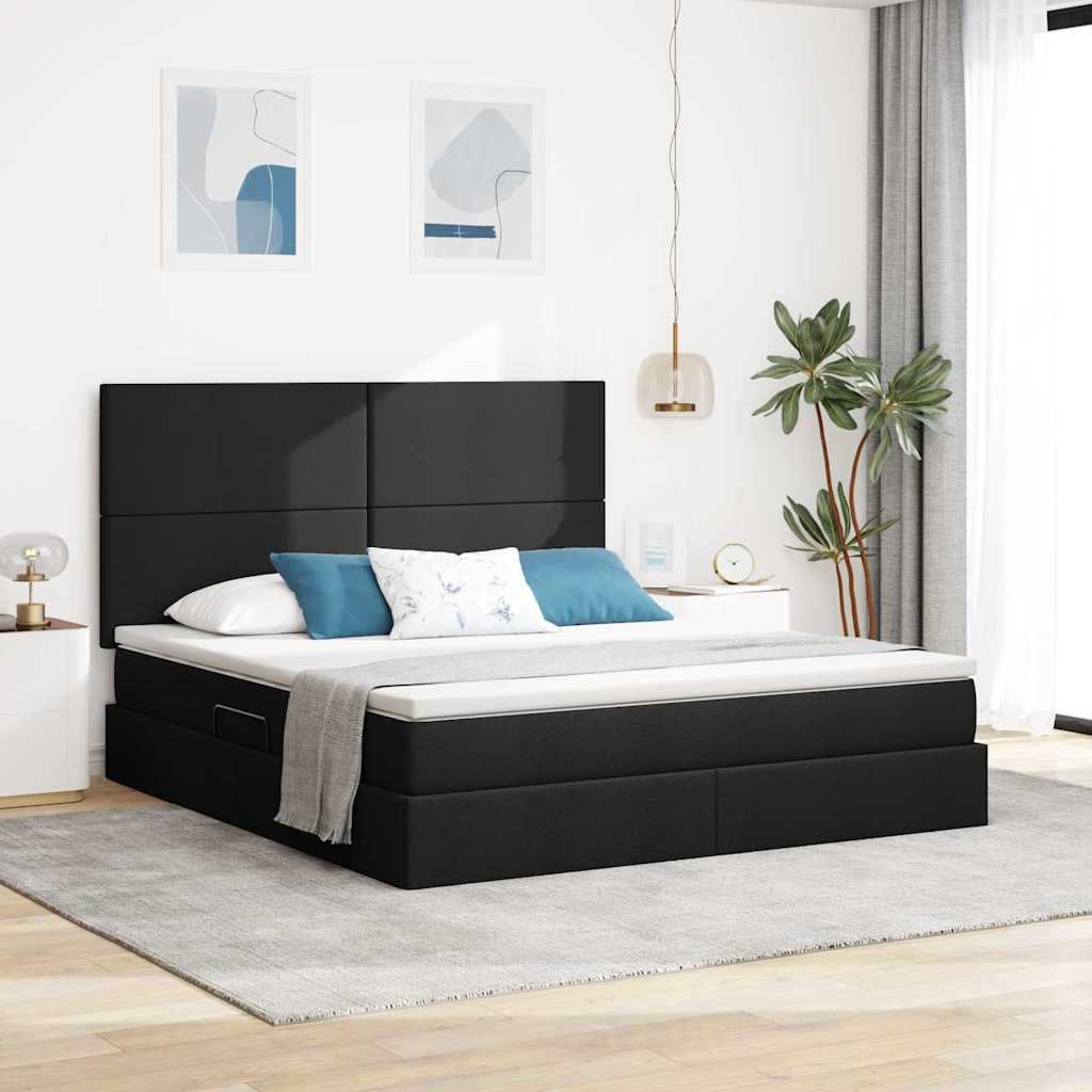 vidaXL Opslag bed met matras Lichtgrijs 120 x 190 cm Nep Leer