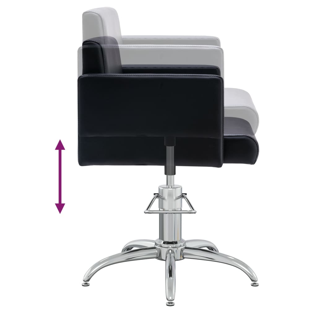 vidaXL Salonstoel kunstleer zwart
