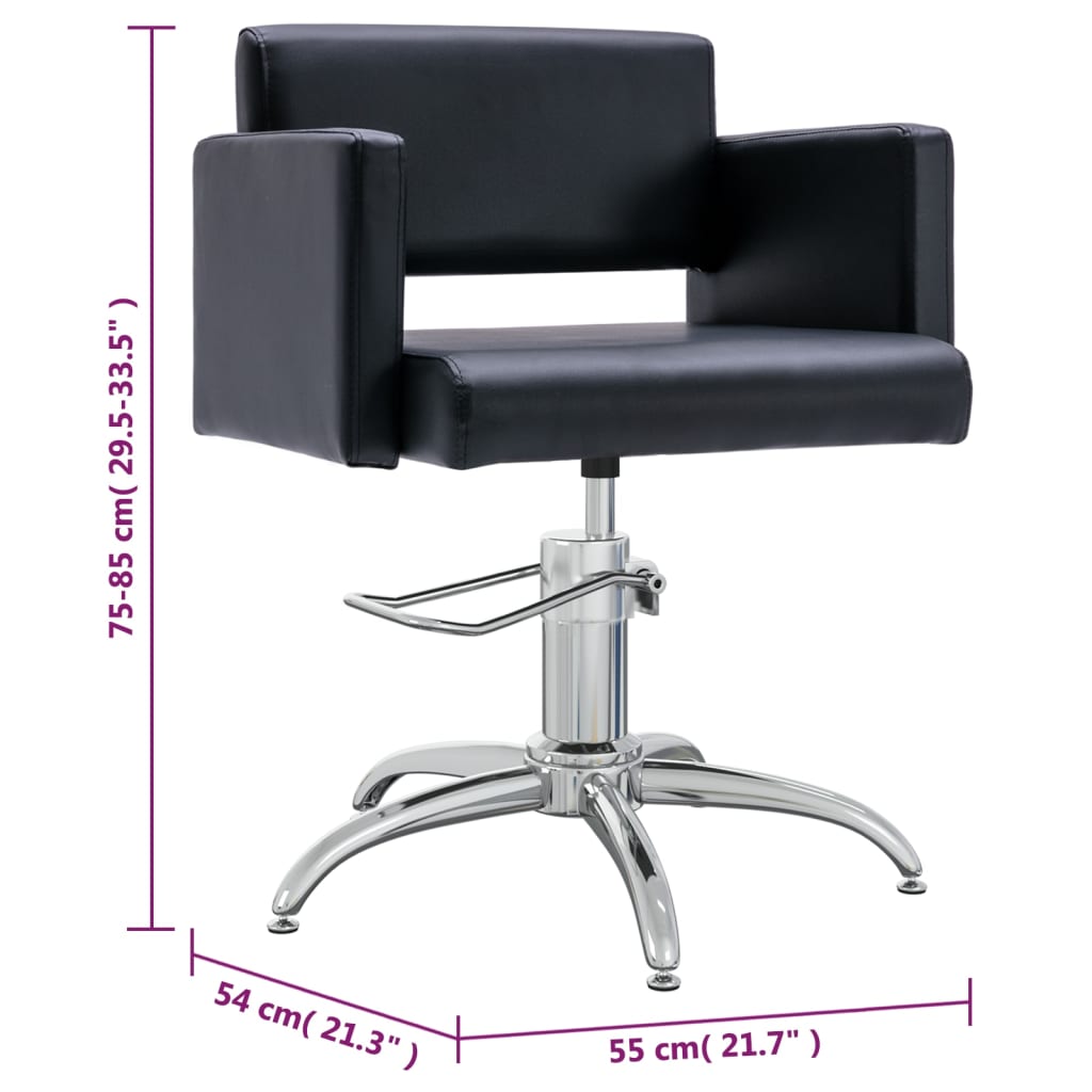 vidaXL Salonstoel kunstleer zwart