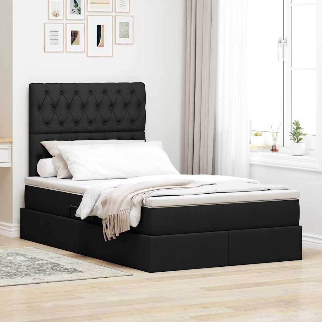 vidaXL Opslag bed met matras Lichtgrijs 120 x 190 cm Nep Leer
