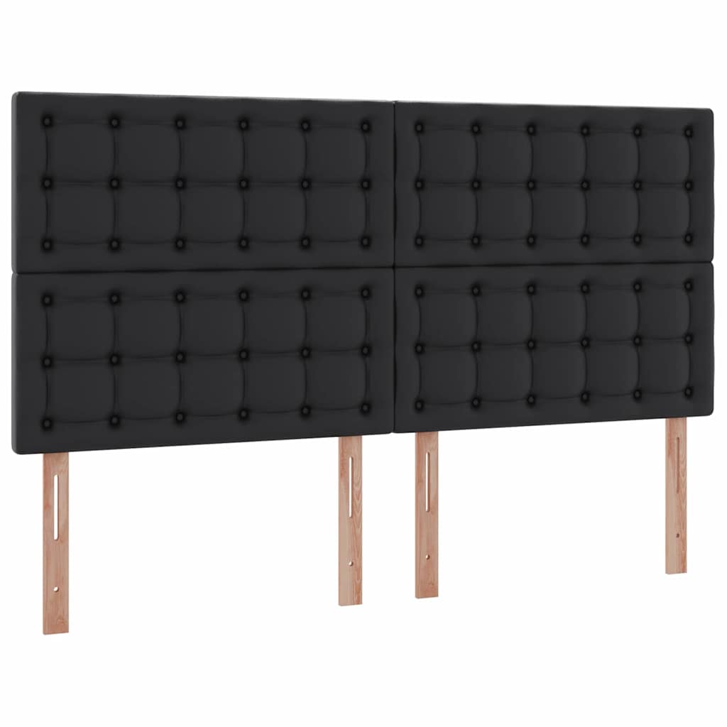 vidaXL Opbergbed met matras met matras Zwart 200 x 200 cm Nep Leer