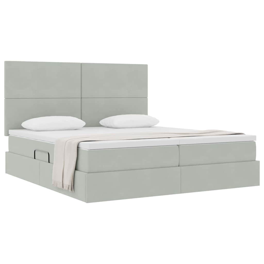vidaXL Opslag bed met matras Donkergroen 180 x 200 cm Fluweel