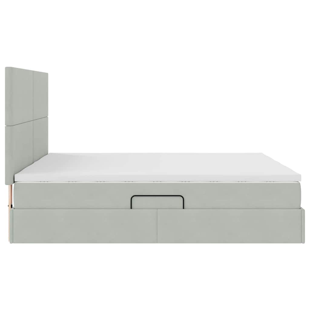 vidaXL Opslag bed met matras Donkergroen 180 x 200 cm Fluweel