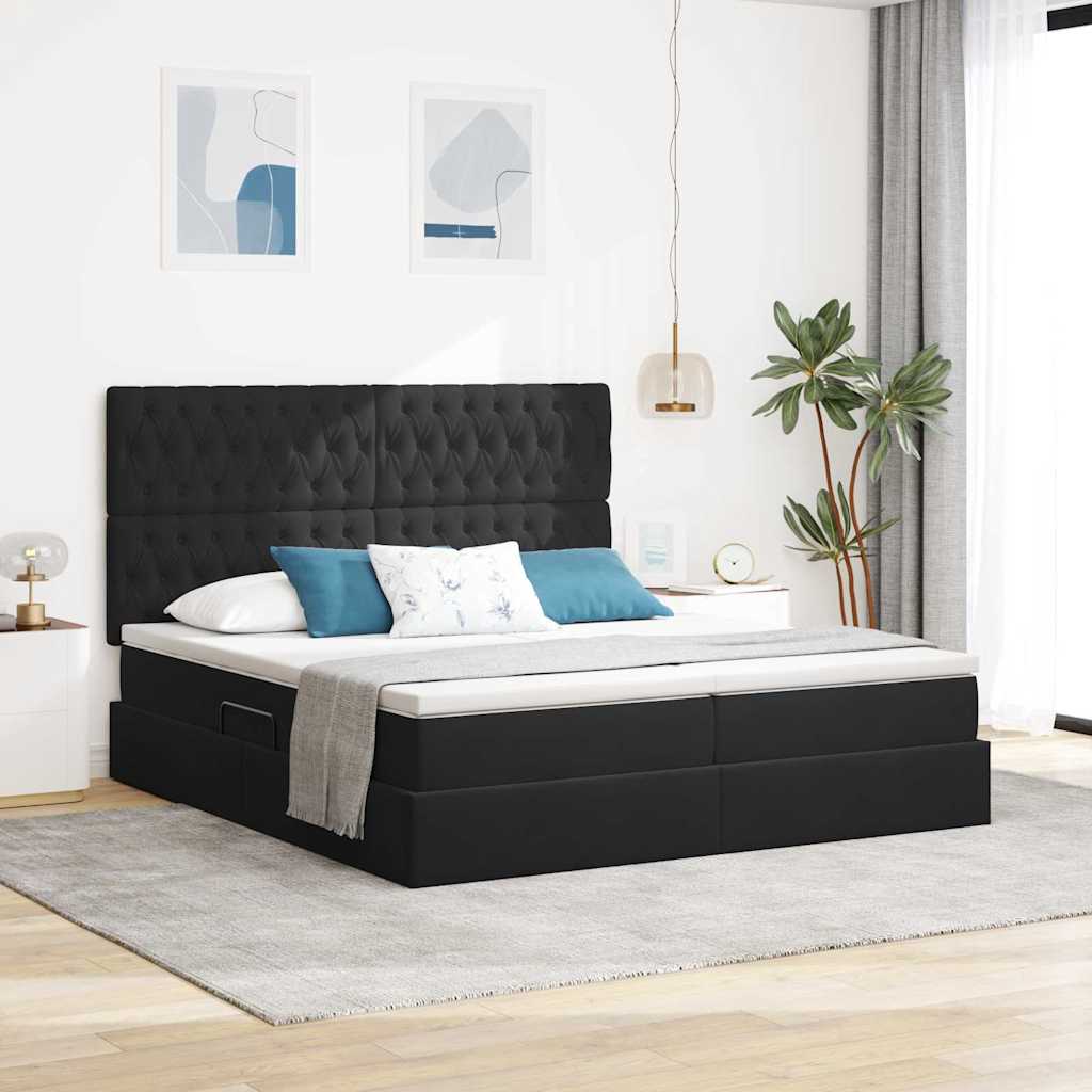 vidaXL Opslag bed met matras Donkergroen 180 x 200 cm Fluweel