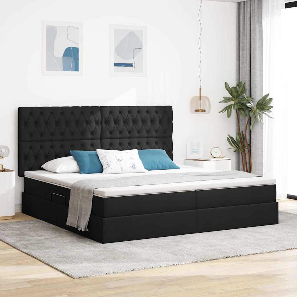 vidaXL Bed met LED -striplichten Lichtgrijs 120 x 200 cm Stof