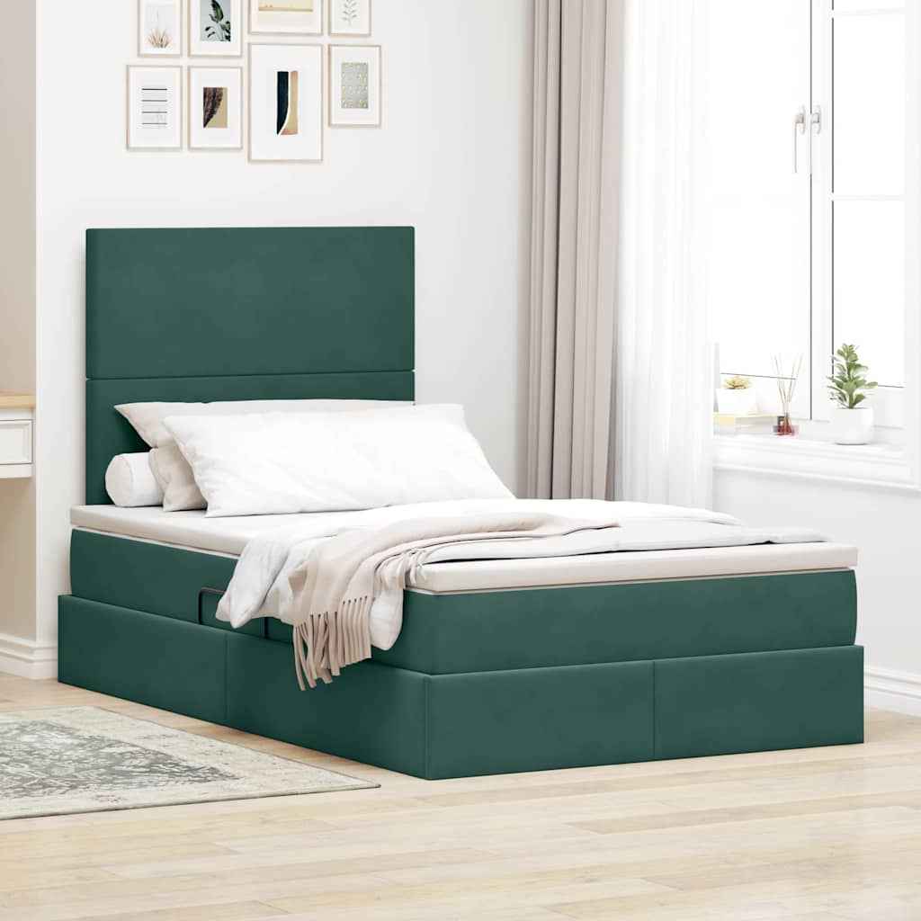 vidaXL Bed met LED -striplichten Lichtgrijs 120 x 200 cm Fluweel