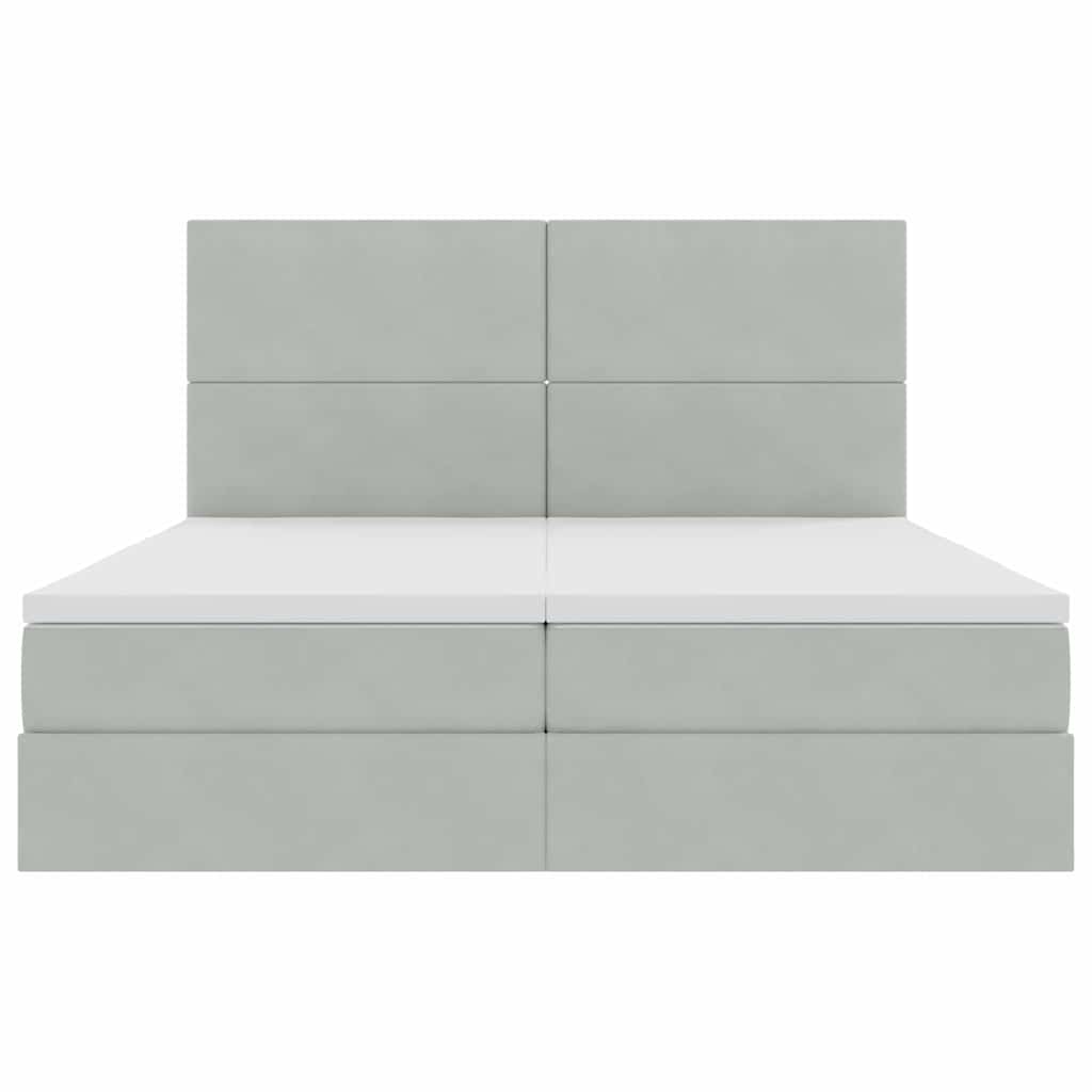 vidaXL Bed met LED-striplichten Donkergroen 180 x 200 cm Fluweel