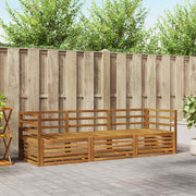 vidaXL Buiten bankenset 3 pcs Naturel
