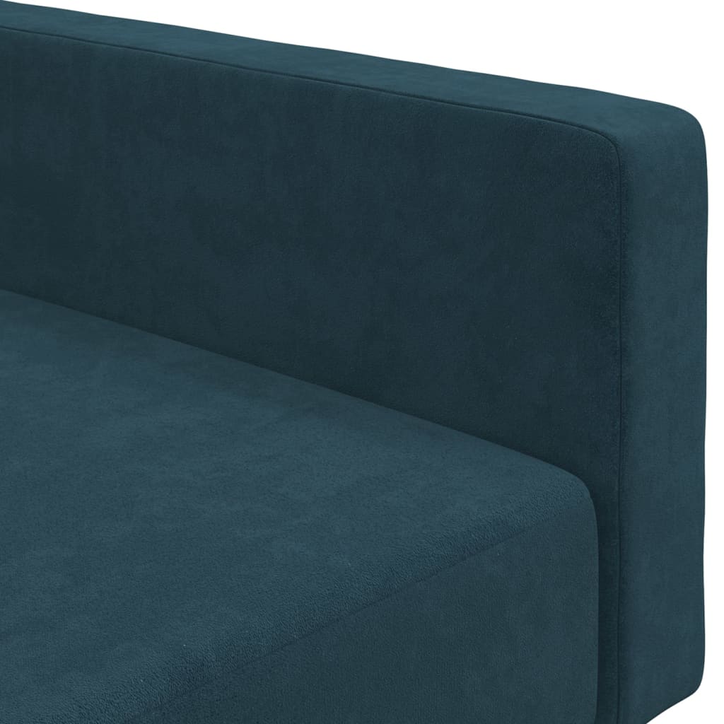 vidaXL Slaapbank 2-zits fluweel blauw
