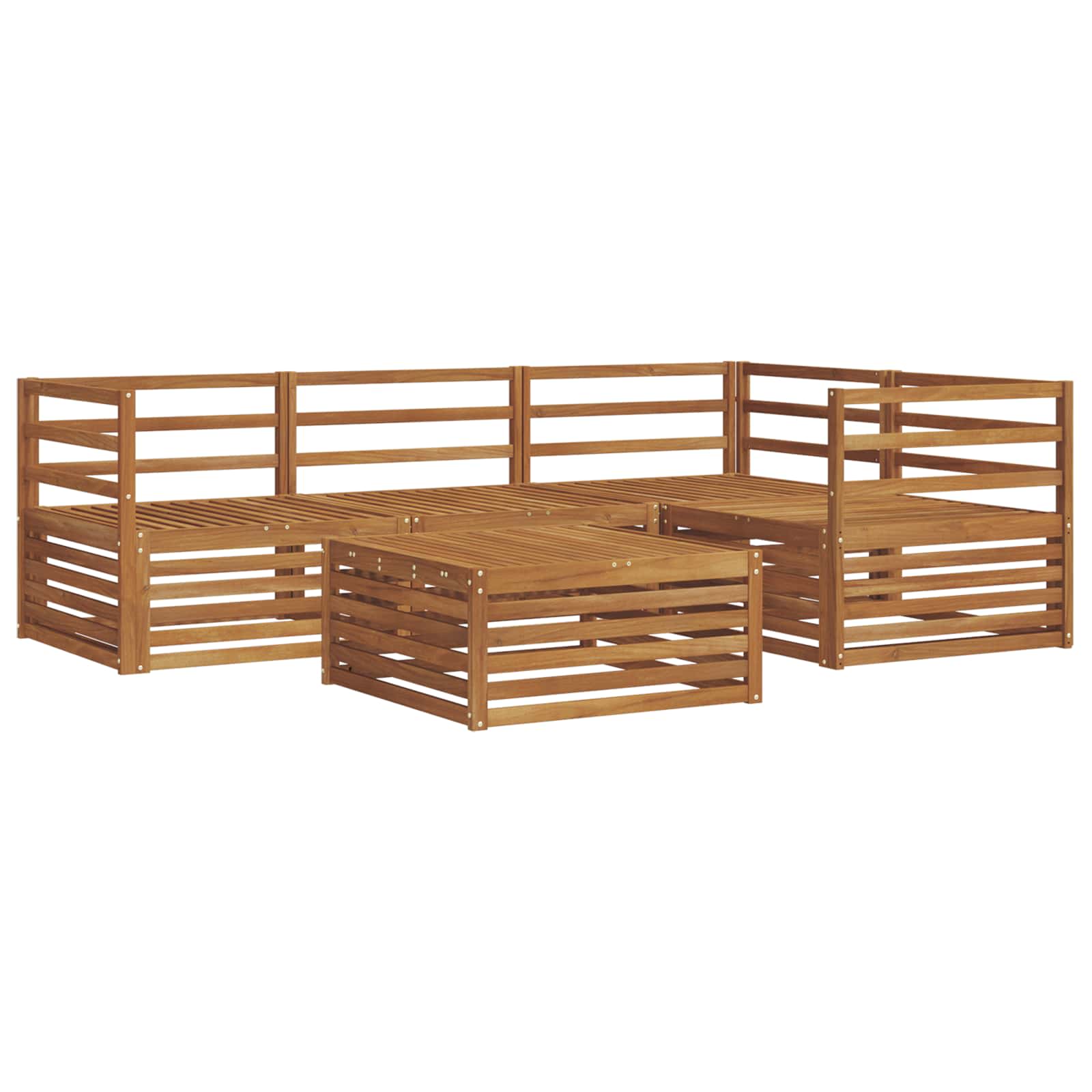 vidaXL Buiten bankenset 5 pcs Naturel Massief Acaciahout