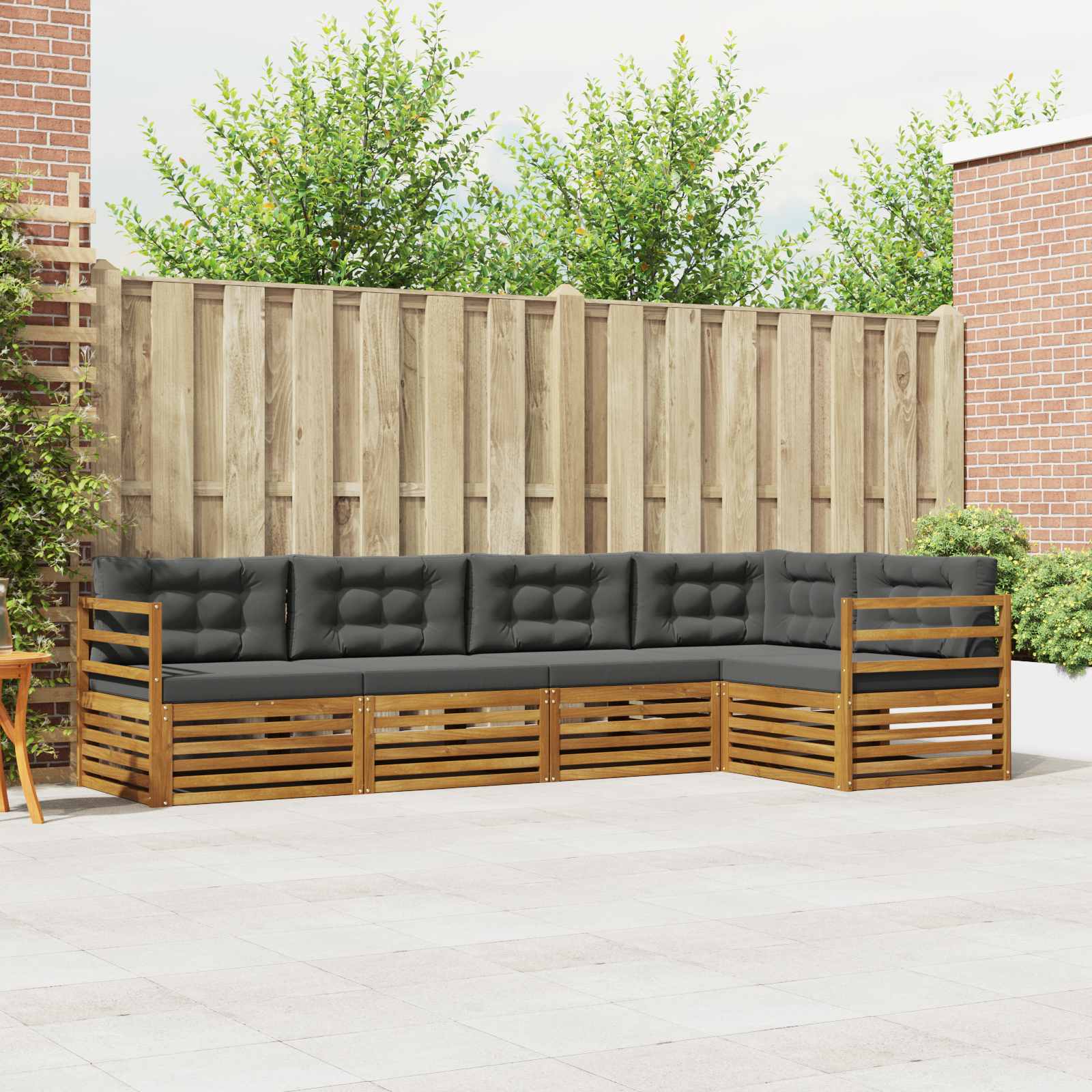 vidaXL Buiten bankenset 5 pcs Naturel Massief Acaciahout