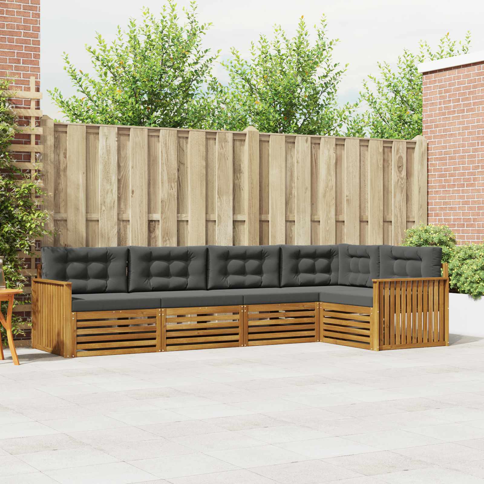 vidaXL Buiten bankenset 5 pcs Naturel Massief Acaciahout
