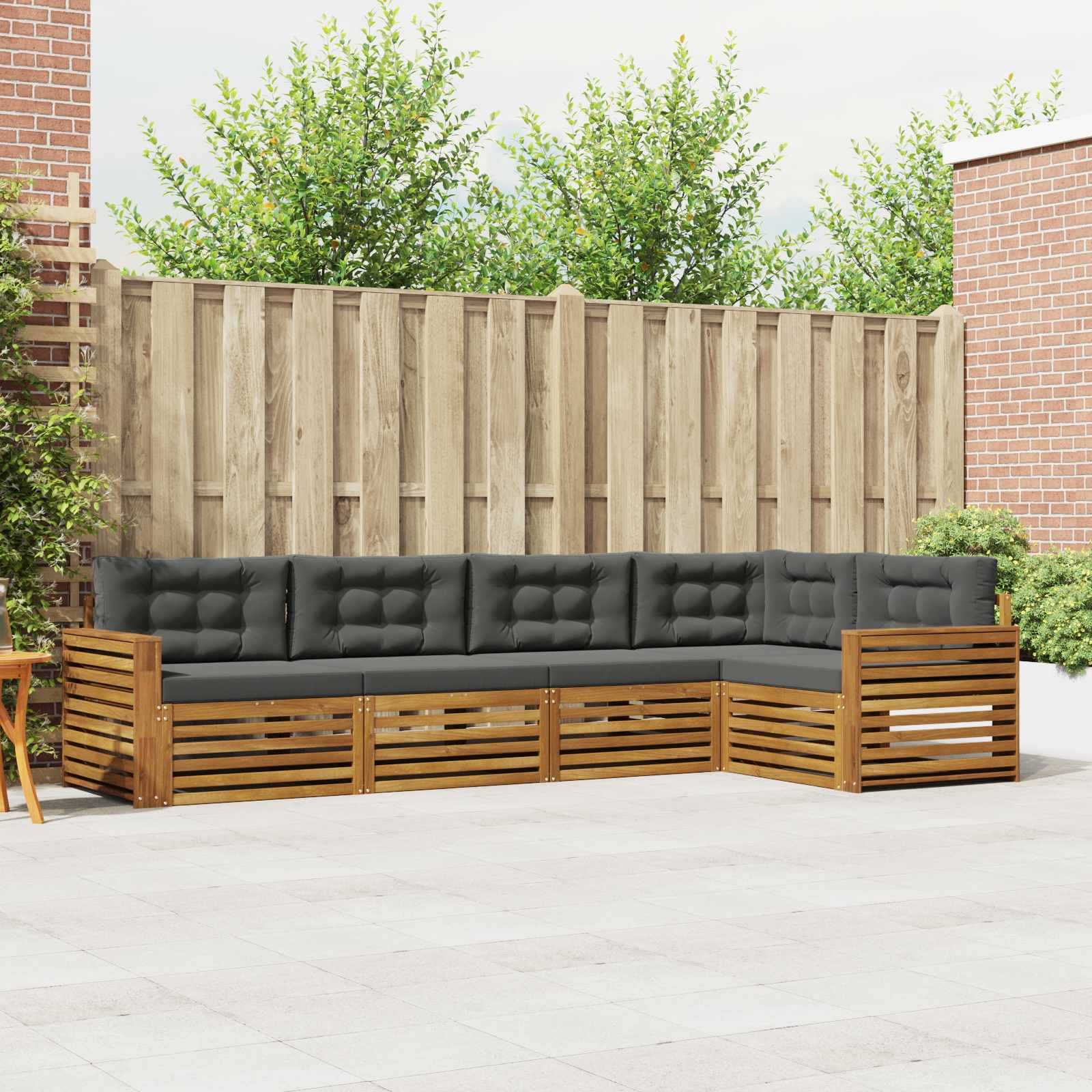 vidaXL Buiten bankenset 5 pcs Naturel Massief Acaciahout