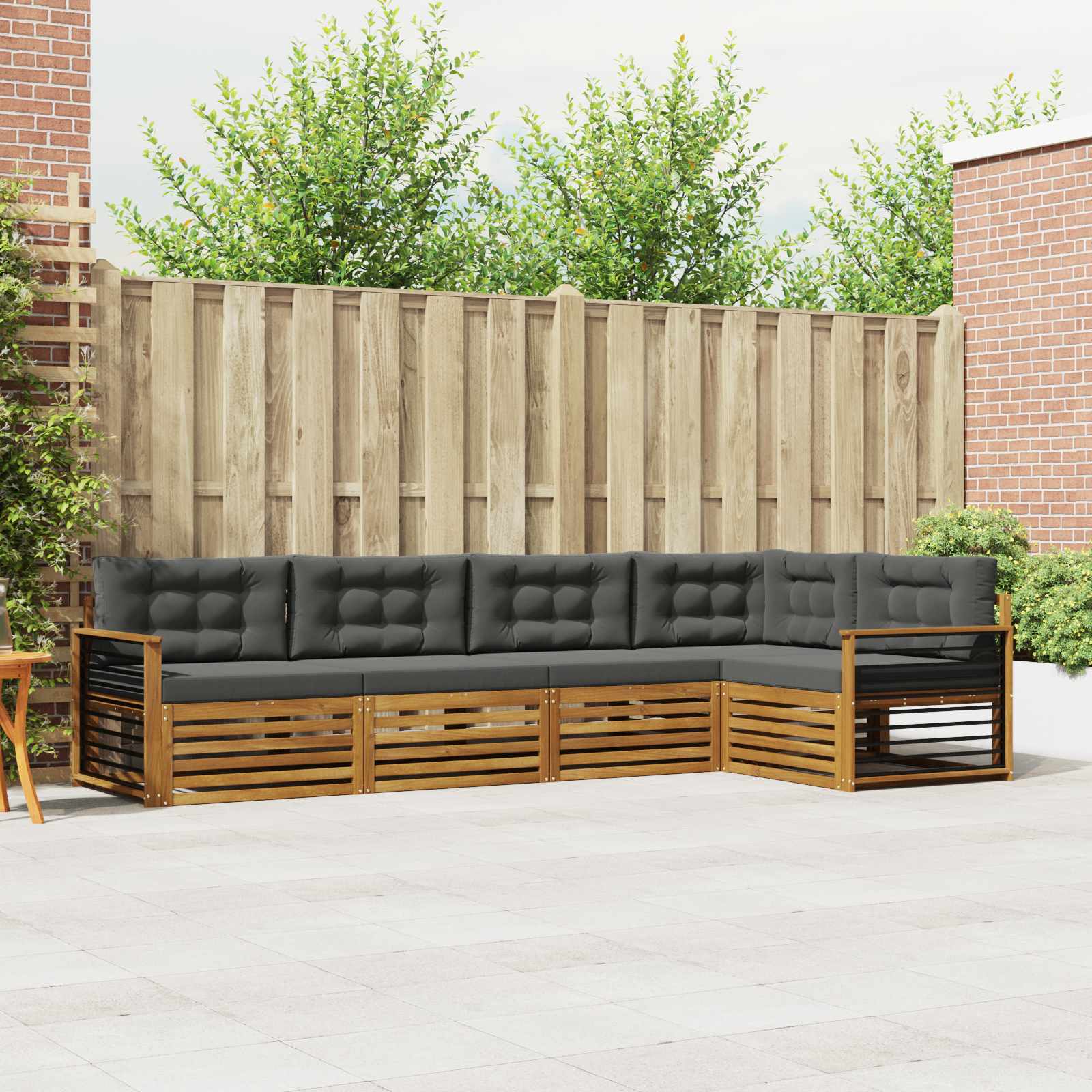 vidaXL Buiten bankenset 5 pcs Naturel Massief Acaciahout