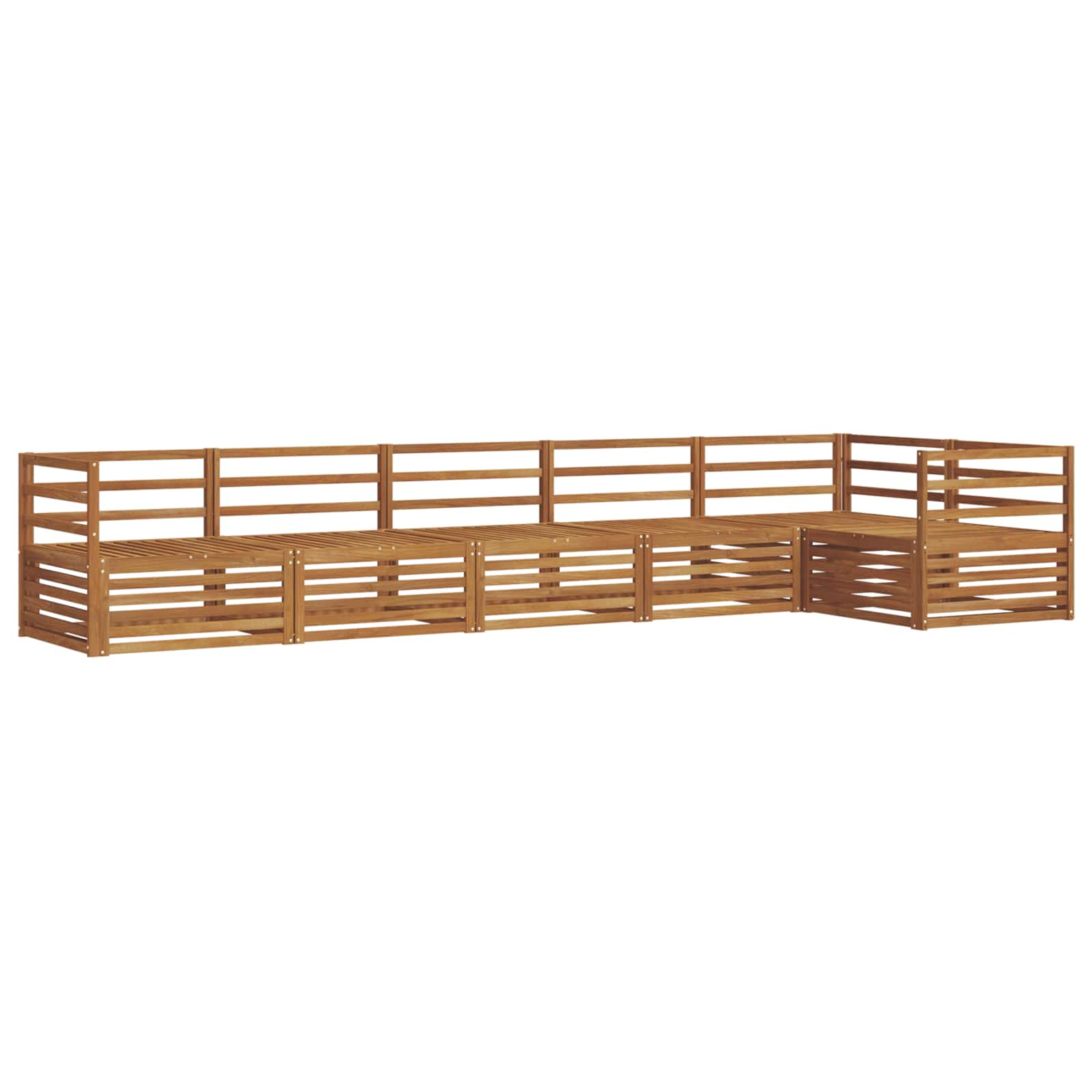 vidaXL Buiten bankenset 6 pcs Naturel Massief Acaciahout