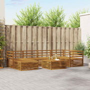 vidaXL Buiten bankenset 7 pcs Naturel