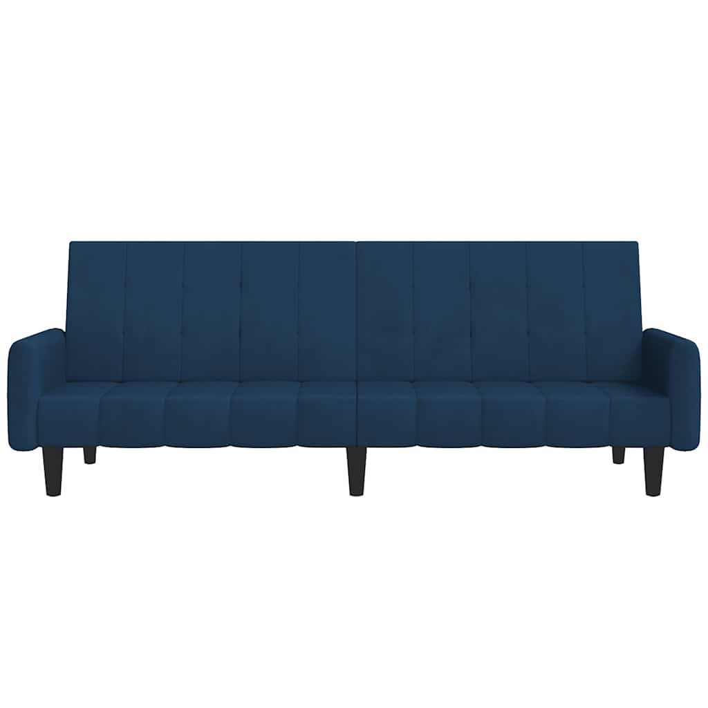 vidaXL Slaapbank 2-zits fluweel blauw