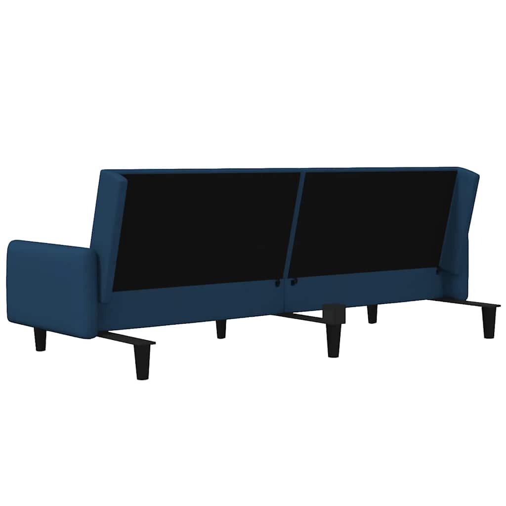 vidaXL Slaapbank 2-zits fluweel blauw