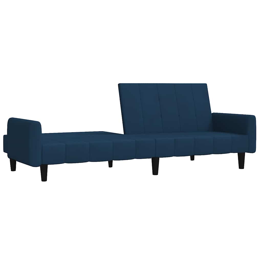 vidaXL Slaapbank 2-zits fluweel blauw