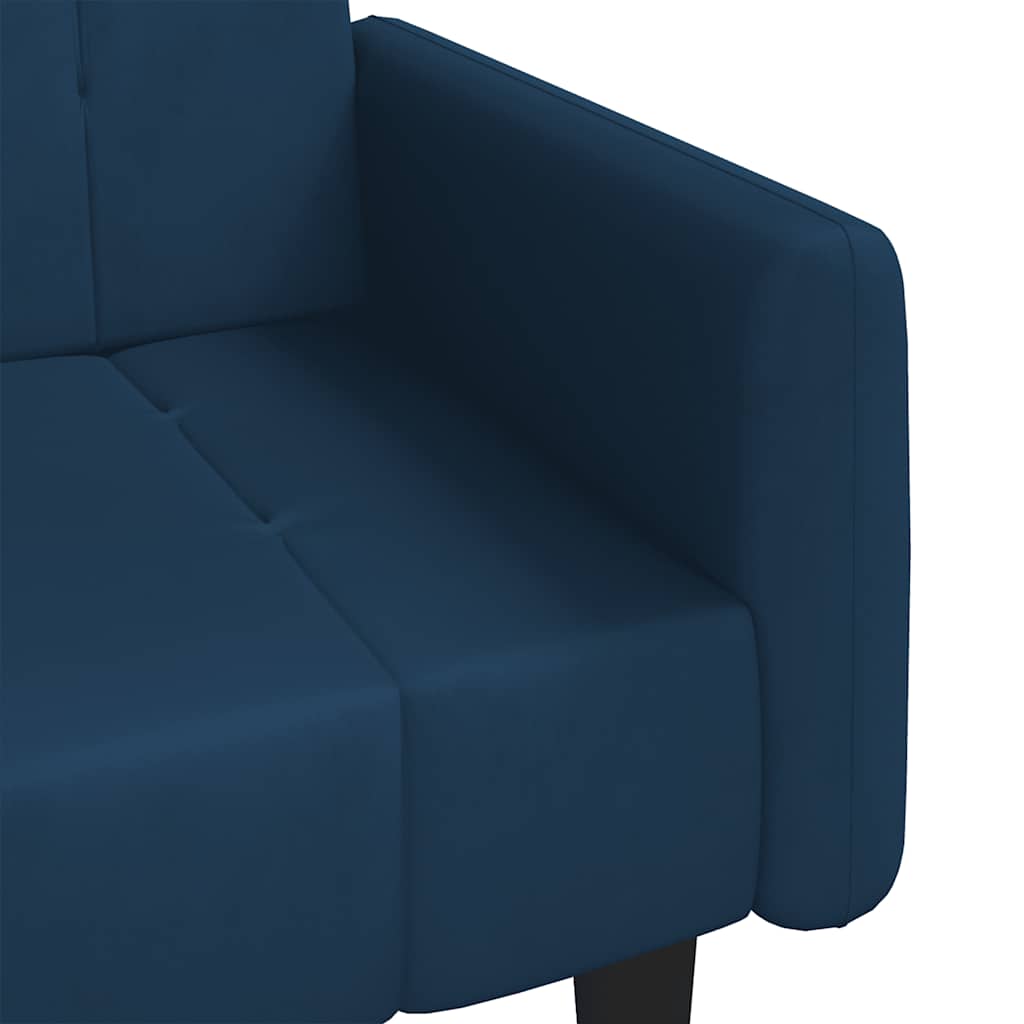 vidaXL Slaapbank 2-zits fluweel blauw