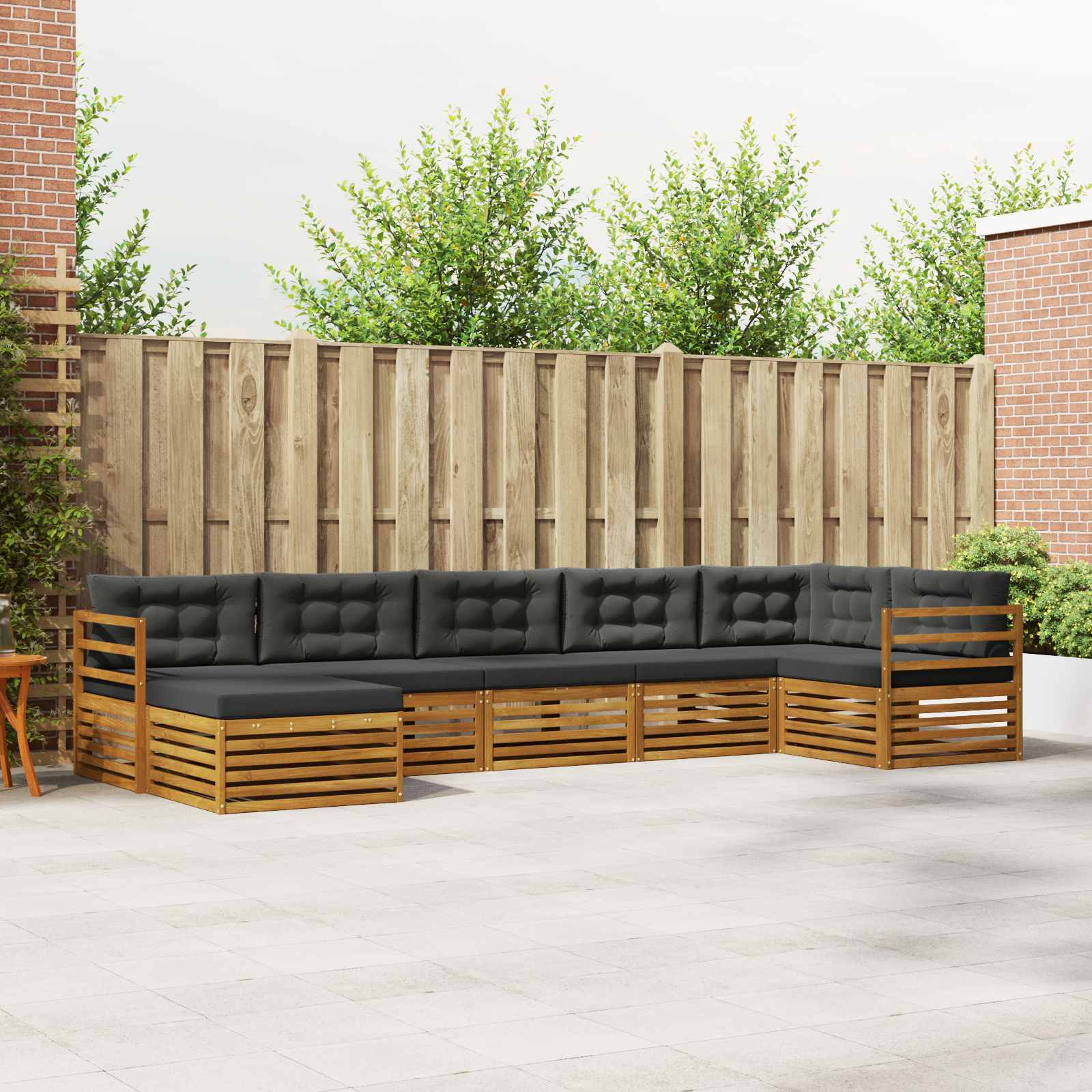 vidaXL Sofa-Sets 7 pcs Naturel Massief Acaciahout