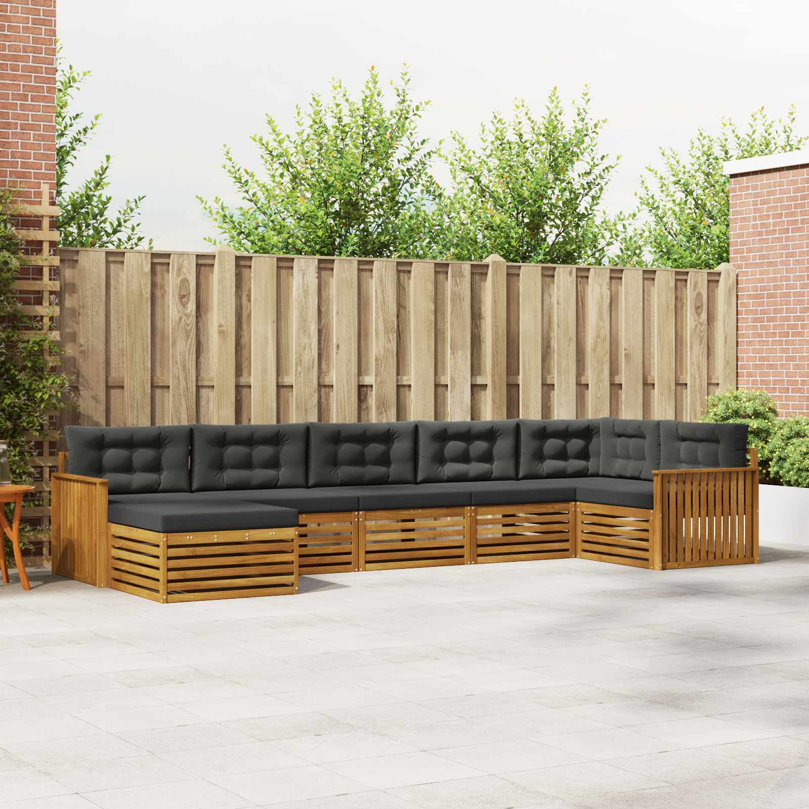 vidaXL Sofa-Sets 7 pcs Naturel Massief Acaciahout