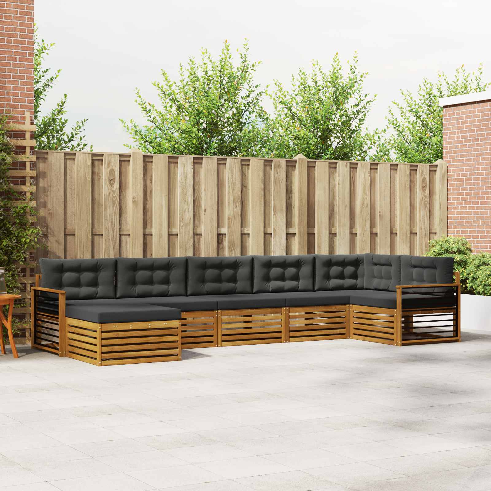 vidaXL Sofa-Sets 7 pcs Naturel Massief Acaciahout