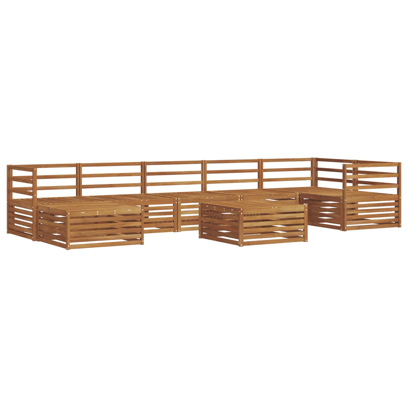 vidaXL Sofa-Sets 8 pcs Naturel Massief Acaciahout