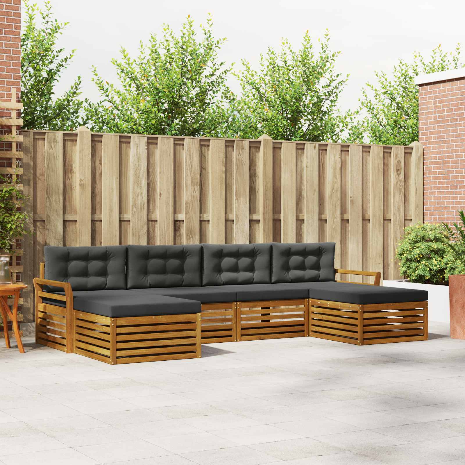 vidaXL Sofa-Sets 6 pcs Naturel Massief Acaciahout