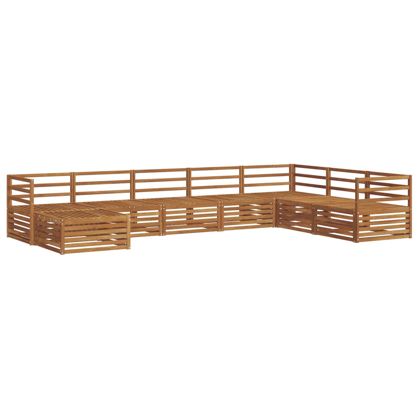 vidaXL Sofa-Sets 8 pcs Naturel Massief Acaciahout