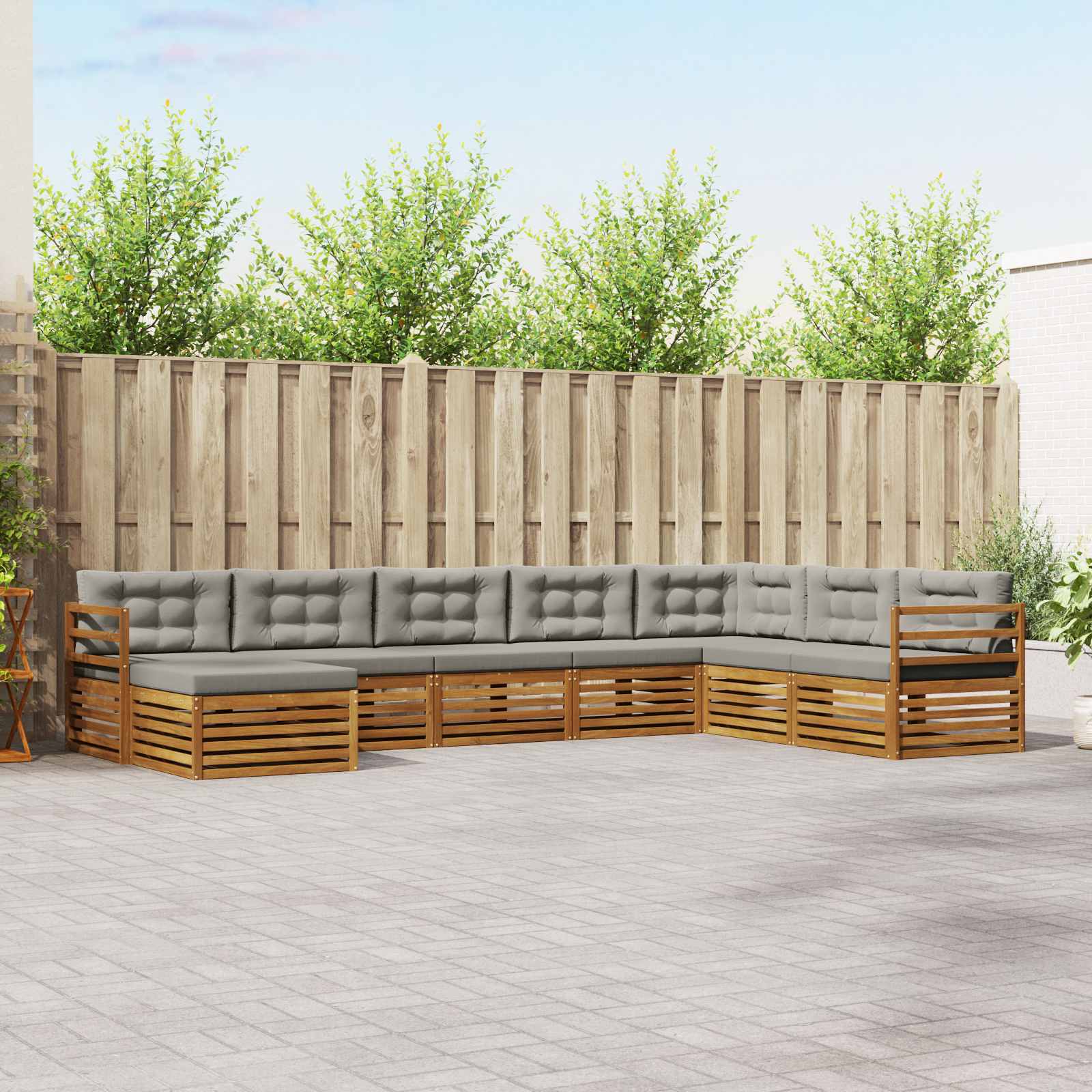 vidaXL Sofa-Sets 8 pcs Naturel Massief Acaciahout