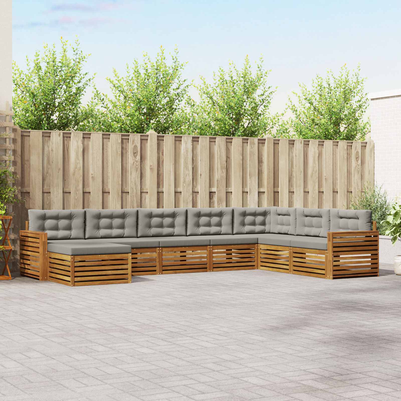vidaXL Sofa-Sets 8 pcs Naturel Massief Acaciahout