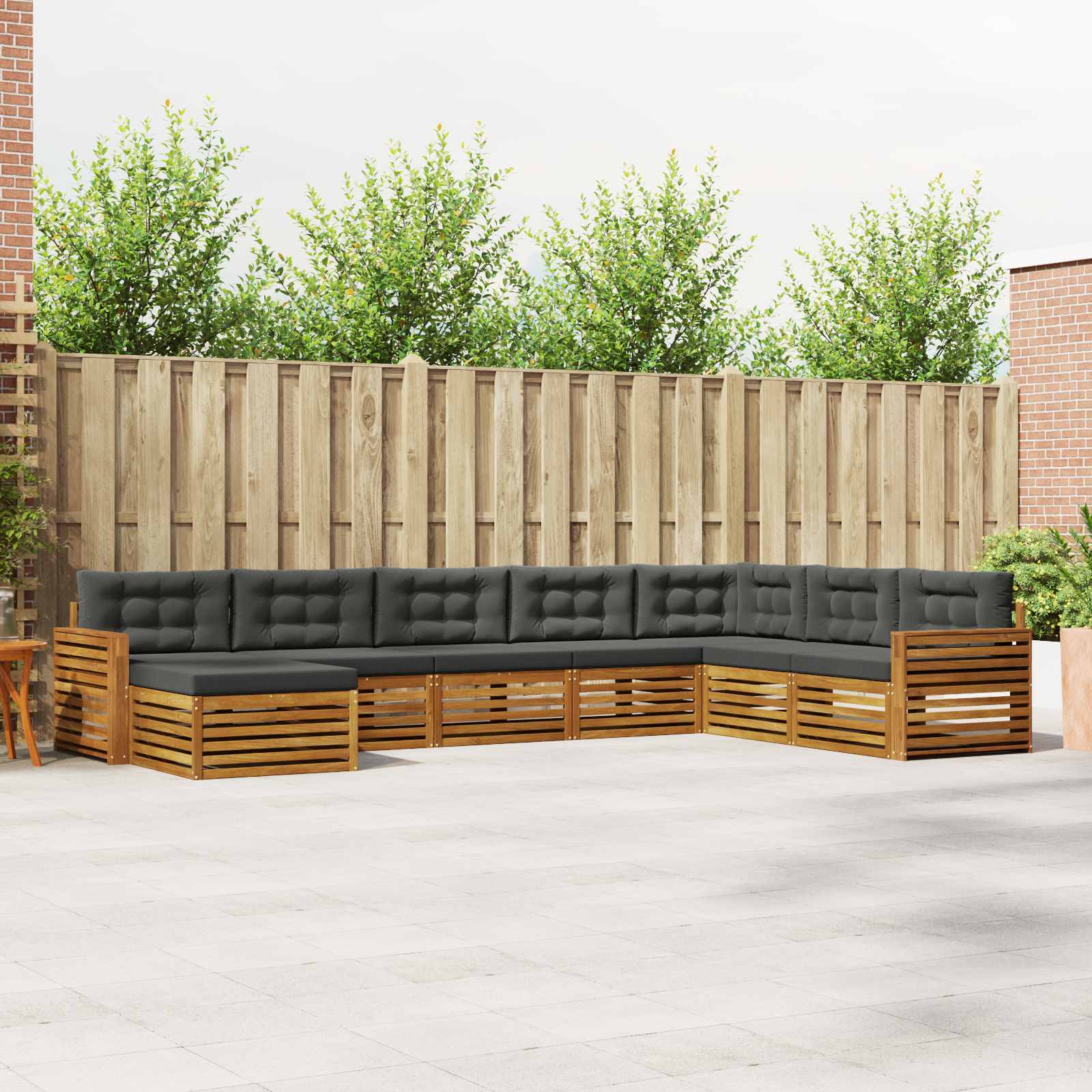 vidaXL Sofa-Sets 8 pcs Naturel Massief Acaciahout