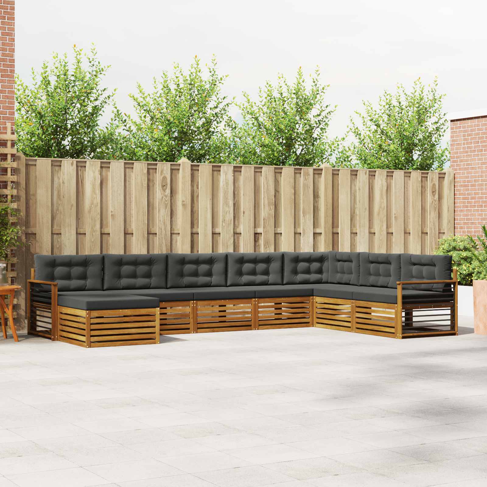 vidaXL Sofa-Sets 8 pcs Naturel Massief Acaciahout